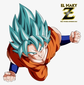Goku Fnf Super Saiyan God Super Saiyan By El Maky Z - Goku Super Saiyajin Dios Azul, HD Png Download, Transparent PNG