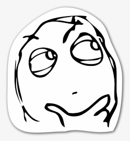 Memes Thinking Sticker - Meme Thinking Face Png, Transparent Png, Transparent PNG