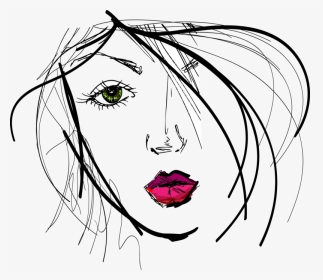 Woman Face Sketch Png Clipart , Png Download - Face Drawing Transparent Background, Png Download, Transparent PNG