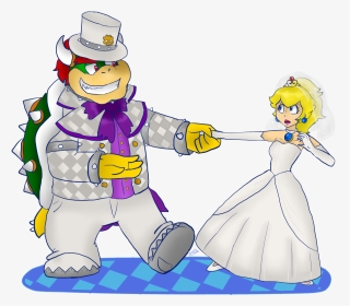 Bowser Forcing Princess Peach To Marry Her~ Super Mario - Super Mario Odyssey Mario Peach And Bowser Wedding, HD Png Download, Transparent PNG