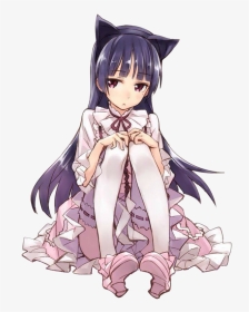 Stocking Drawing Anime Girl - Kuroneko Gokou Ruri Render, HD Png Download, Transparent PNG