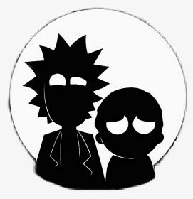#freetoedit #cute #rick #morty #rickandmorty #wallpaper - Black And White Rick And Morty, HD Png Download, Transparent PNG