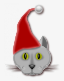 Christmas Hat Elf Christmas Hat Gold - Santa Gato Png, Transparent Png, Transparent PNG