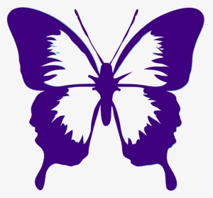 Butterfly Clipart Cross Free Stock Butterfly Clip Art - Purple Butterfly Clip Art, HD Png Download, Transparent PNG