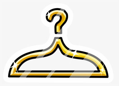 Club Penguin Gold Pin Clipart , Png Download - Transparent Gold Hanger Png, Png Download, Transparent PNG