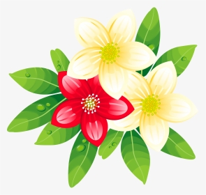 Red And Yellow Exotic Flowers Png Clipart Image - Red Yellow Flowers Png, Transparent Png, Transparent PNG