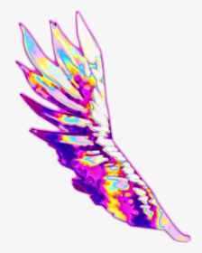 #wings #holographic #aesthetic #background #color #dream - Wings Vaporwave Png, Transparent Png, Transparent PNG