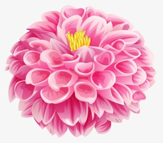 Pink Dahlia Flower Clip, HD Png Download, Transparent PNG