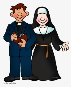Priest And Nun Clipart, HD Png Download, Transparent PNG