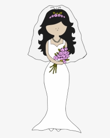 Transparent Bride Clipart - Bridal Shower Bride Clip Art, HD Png Download, Transparent PNG