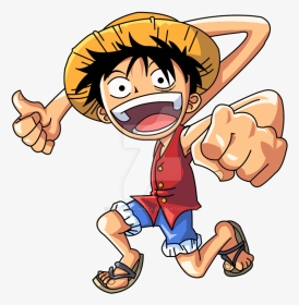 Collection Of Chibi - Luffy Png Chibi, Transparent Png, Transparent PNG