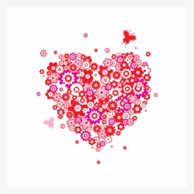 Heart With Flowers Vector, HD Png Download, Transparent PNG