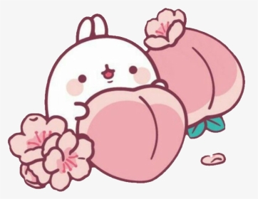 #cute #pastel #pastelpink #aesthetic #aesthetics #peach - Molang Peach, HD Png Download, Transparent PNG
