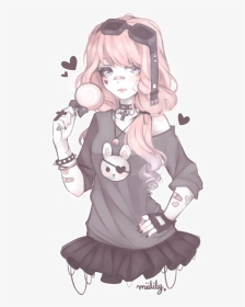 Pastel Goth Anime Girl, HD Png Download, Transparent PNG