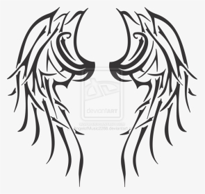 Angel Wings Tattoo Tribal, HD Png Download, Transparent PNG