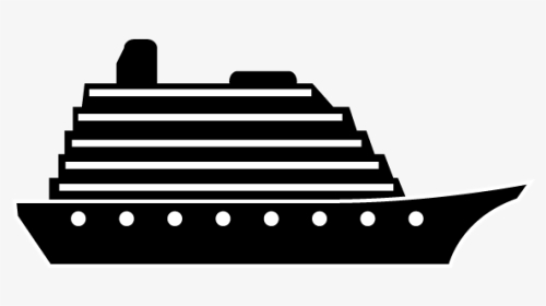 Black And White Cruise Ship Clipart, HD Png Download, Transparent PNG