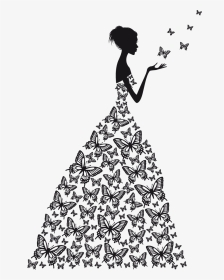Royalty-free Stock Photography Clip Art - Butterfly Woman Silhouette, HD Png Download, Transparent PNG