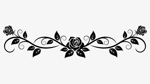 black and white rose border