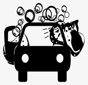Car Wash Black And White Clipart Clip Art Transparent - Icon Car Wash Png, Png Download, Transparent PNG