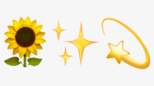 #emoji #emotion #sunflower #girassol #brillo #brilho - Sunflower Emoji, HD Png Download, Transparent PNG