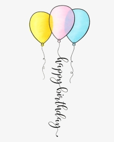 Birthday Balloons 1104-02 - Happy Birthday Balloons Drawing, HD Png Download, Transparent PNG