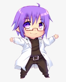 Anime Boy Nerd , Png Download - Anime Boy Purple Chibi, Transparent Png, Transparent PNG