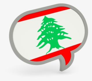 Speech Bubble Icon - Lebanon Flag, HD Png Download, Transparent PNG