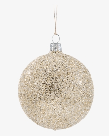 Glass Bauble Gold With Glitter, 8cm - Christmas Ornament, HD Png Download, Transparent PNG