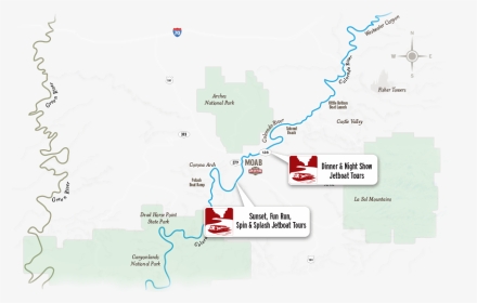 Moab Jetboat Tours Map - Map, HD Png Download, Transparent PNG