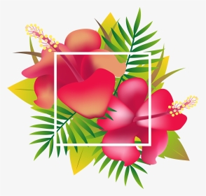 Header Floral Design Red - Tropical Flower Design Png, Transparent Png, Transparent PNG