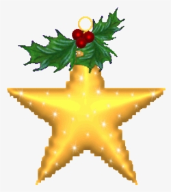 Étoiles, Bottes Et Sapins De Noël- Décembre - Christmas Star Gif, HD Png Download, Transparent PNG