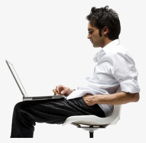Man With Laptop, HD Png Download, Transparent PNG