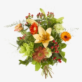 Mixed Orange Flowers Bouquet - Bloemen 55 Jaar Getrouwd, HD Png Download, Transparent PNG