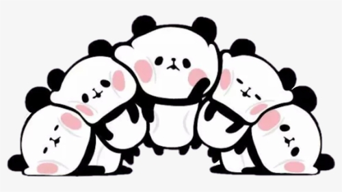 #panda #kawaii #family #socute - Mochi Mochi Panda Wallpaper Hd, HD Png Download, Transparent PNG