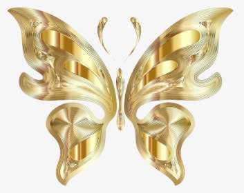 Prismatic Butterfly 11 Variation 4 No Background - Transparent Gold Butterfly Png, Png Download, Transparent PNG