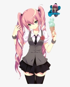 Mean Anime Girl With Pink Hair, HD Png Download, Transparent PNG