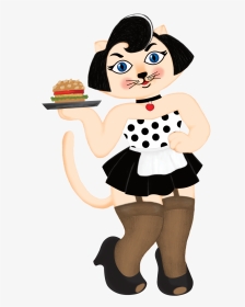 Pin Up Cat Cmyk - Cartoon, HD Png Download, Transparent PNG