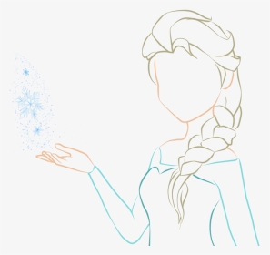 Png Black And White Download Frozen The Snow Queen - Elsa The Snow Queen Drawing, Transparent Png, Transparent PNG