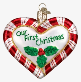 Old World Christmas - Our First Christmas Ornament Heart, HD Png Download, Transparent PNG