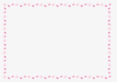 春の花の飾り枠10 桜 花の無料イラスト素材 イラストポップ - Simple Flower Borders Png, Transparent Png, Transparent PNG
