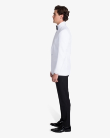 Mens White Tuxedo Jacket Slim Fit - Tuxedo From The Side, HD Png Download, Transparent PNG