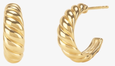 Croissant Gold Hoop Earrings, HD Png Download, Transparent PNG