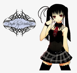 Gothic Girl Render By - Emo Anime Girl Png, Transparent Png, Transparent PNG