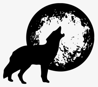 Transparent Wolf And Moon Clipart - Wolf And Moon Clipart, HD Png Download, Transparent PNG