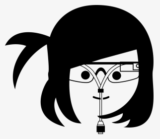 Girl With Google Glasses - Girl Bot Icon, HD Png Download, Transparent PNG