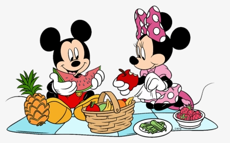 Summer Clipart Disney - Mickey And Minnie Eating, HD Png Download, Transparent PNG