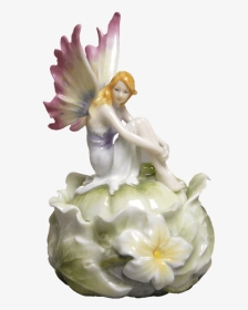 Fairy On Green Squash Trinket Box - Figurine, HD Png Download, Transparent PNG