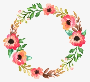 Watercolour Ring Of Flowers , Png Download - Flower Quotes Short, Transparent Png, Transparent PNG