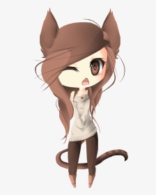 Pin By Ehd Carmona - Chibi Cat Anime Girl, HD Png Download, Transparent PNG