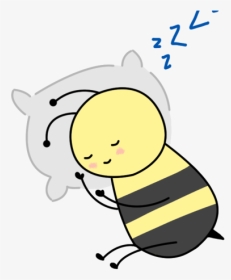 Bee Clipart Transparent Background - Cartoon Bee Sleeping, HD Png Download, Transparent PNG